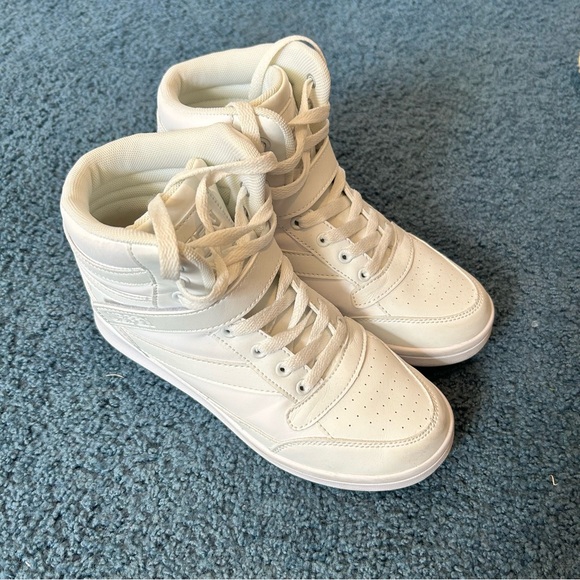 UBFEN White High-Top Platform Sneakers - Picture 1 of 8